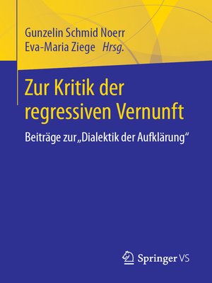 cover image of Zur Kritik der regressiven Vernunft